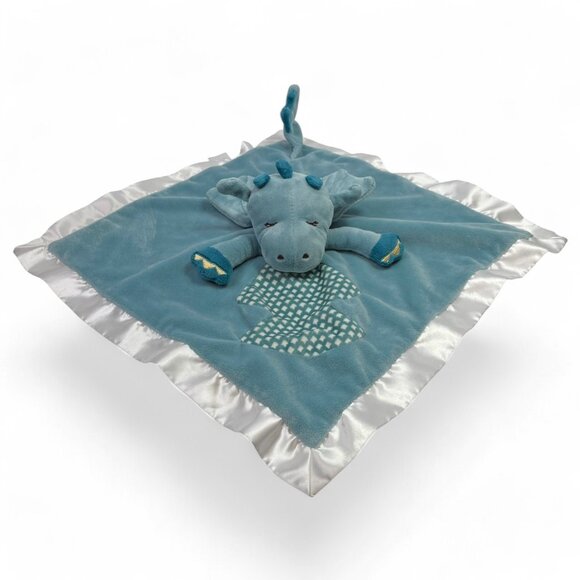 Demitri Dragon Snuggler Lovey Satin Trim Blanket Wings Fleece Plush Stuffed - Picture 2 of 11